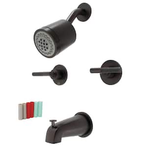 Kaiser Double Handle 2-Spray Tub and Shower Faucet 2 GPM in. Oil Rubbed Bronze (Valve Included)