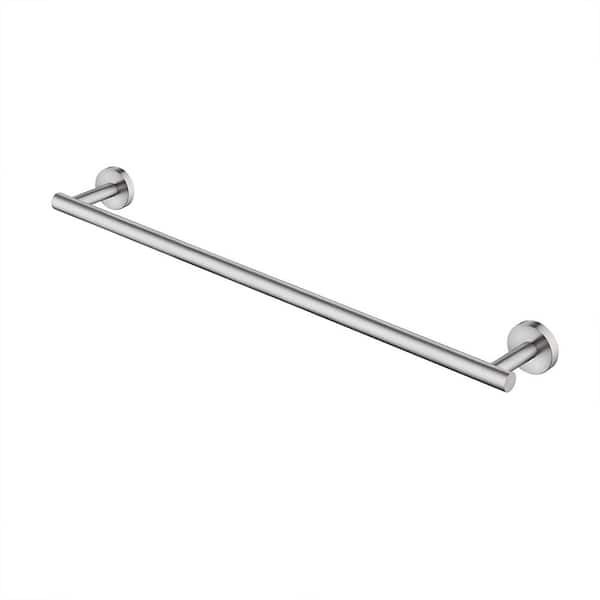 24 in. Wall Mounted Towel Bar in Brushed Stainless Steel 16GS-34558 ...