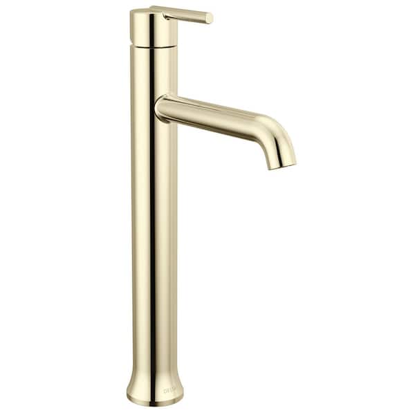 Delta Trinsic Single Hole Single Handle Vessel Bathroom Faucet in Polished Nickel