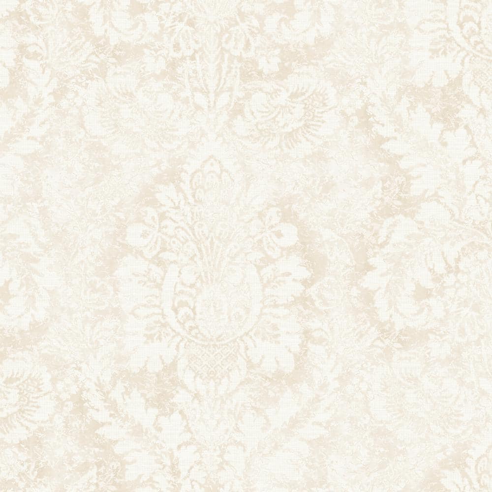 Advantage Piers Rose Gold Texture Damask Strippable Wallpaper