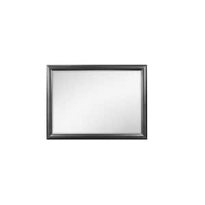 46 in. W x 34.5 in. H Wood Gray Dresser Mirror