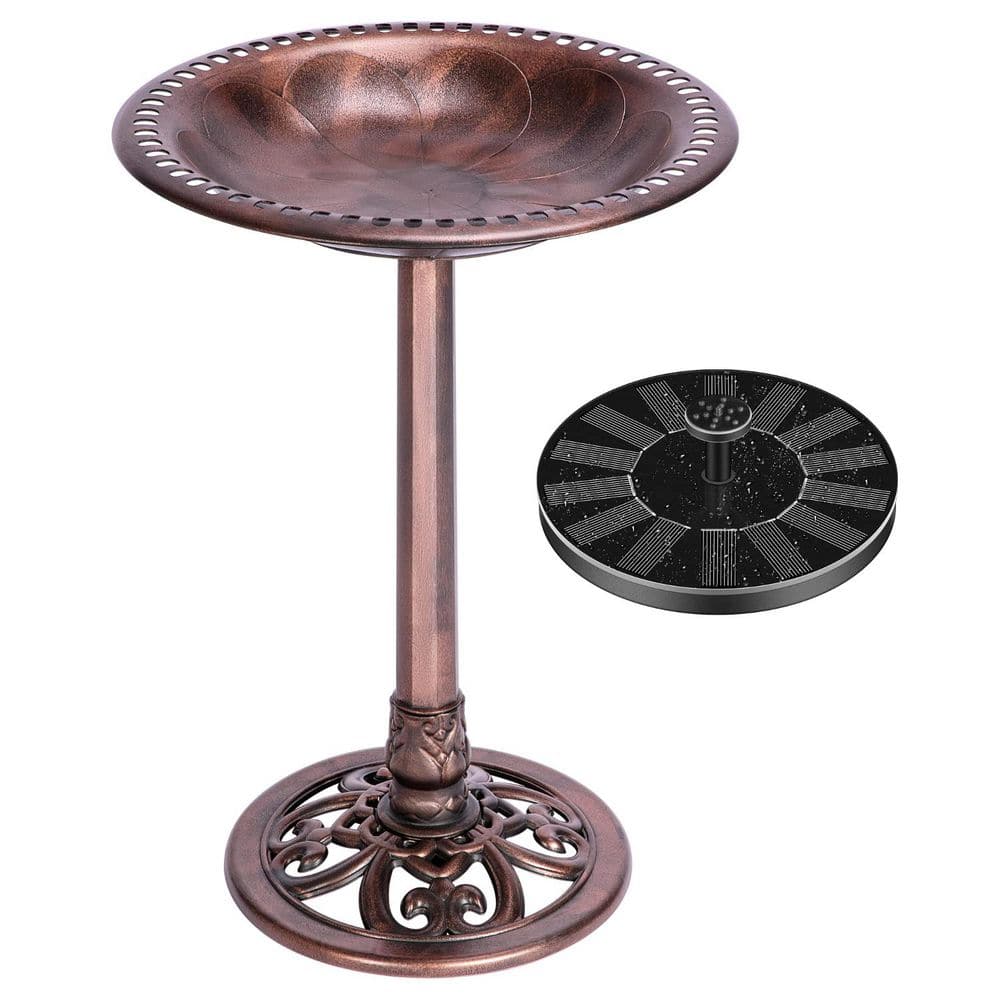 28 in. H Plastic Outdoor Bronze Garden Bird Bath price history on PriceWatchPro