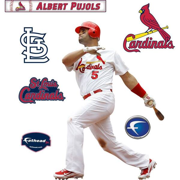 Fathead 22 in. x 32 in. Albert Pujols St. Louis Cardinals Wall Decal