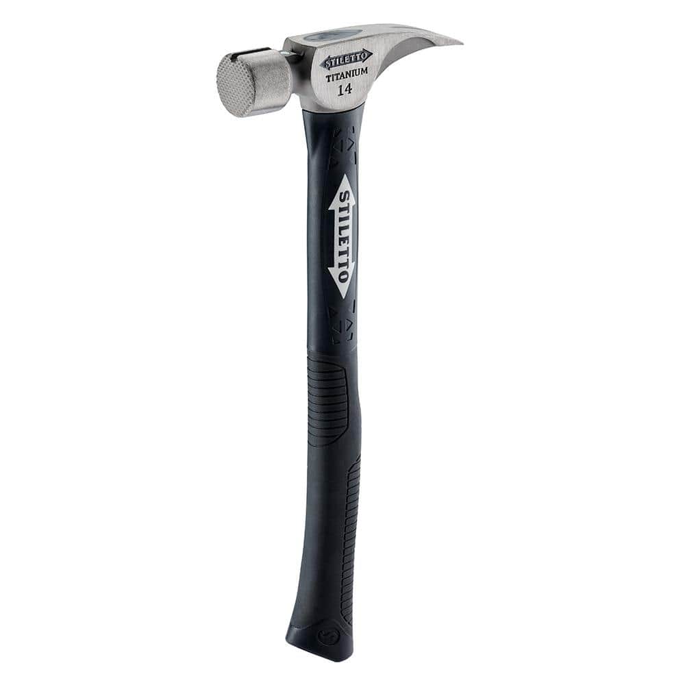 Stiletto 14 oz. Titanium Milled Face Hammer with 16 in. Curved Poly/FG ...