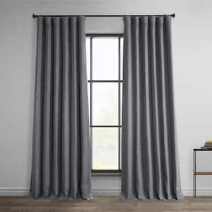Dark Gravel Solid Rod Pocket Room Darkening Curtain - 50 in. W x 108 in. L (1 Panel)