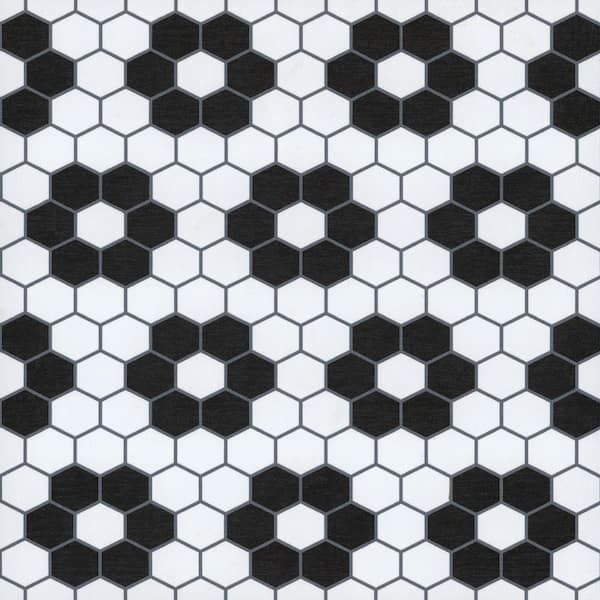 FloorPops Biscotto Black 12 in. W x 12 in. L Peel and Stick Vinyl Tile Flooring (20 sq. ft./Case)