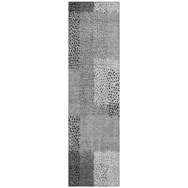Chantille Machine Washable Indoor/Outdoor Abstract ACN2868 Gray 2 ft. x 7 ft. Runner Rug