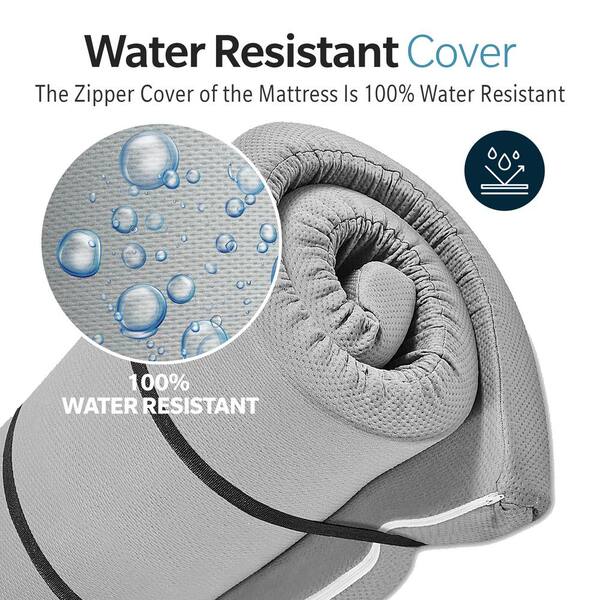 DoCred Heated Memory Foam Camping Mattress - 3" Thick Cot Size, USB-Powered, Portable Sleeping Pad