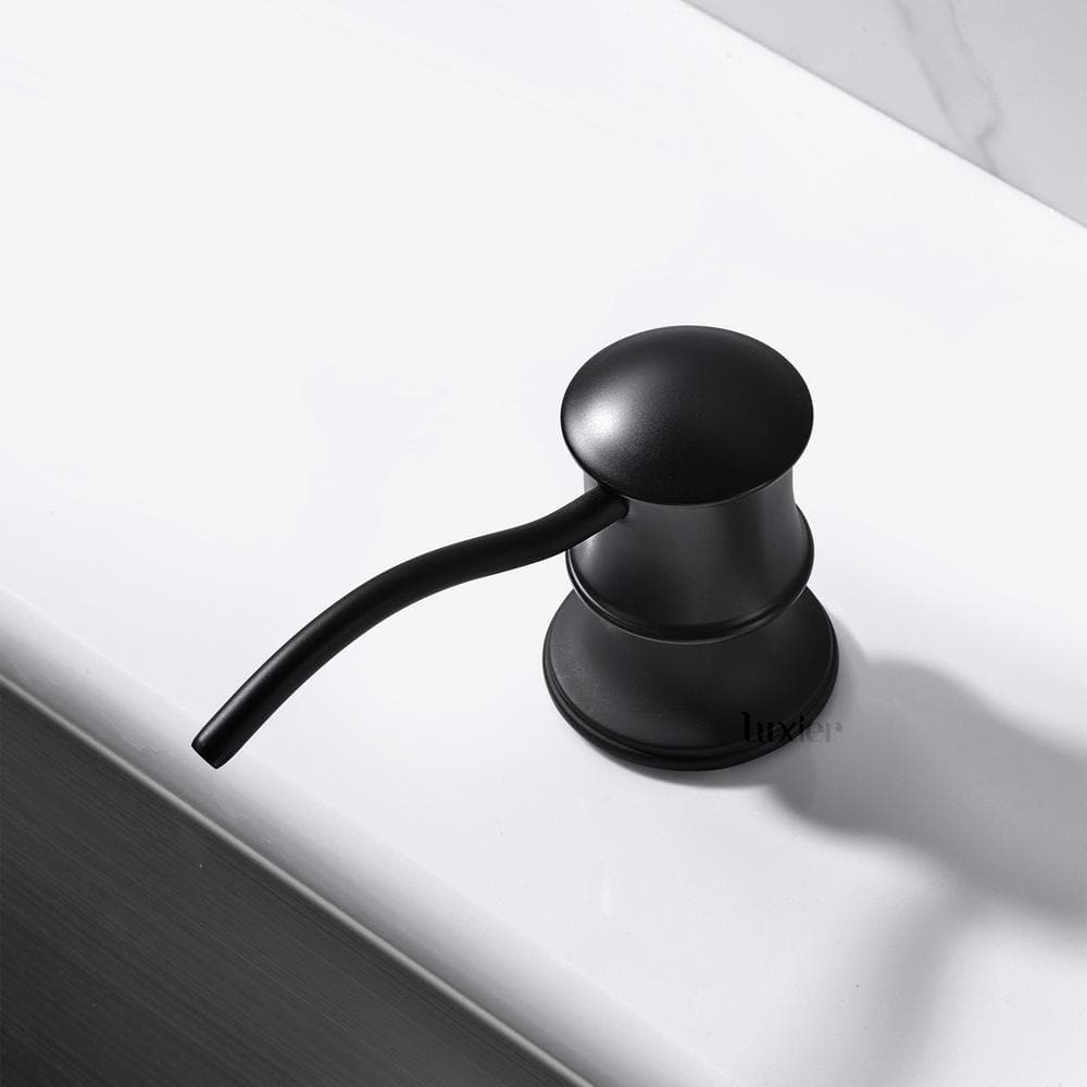 Matte Black Brass Kitchen Soap and Lotion Dispenser
