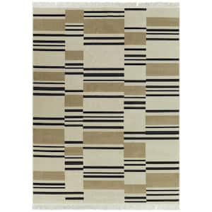 Jules Tan 5 ft. x 7 ft. Striped Area Rug