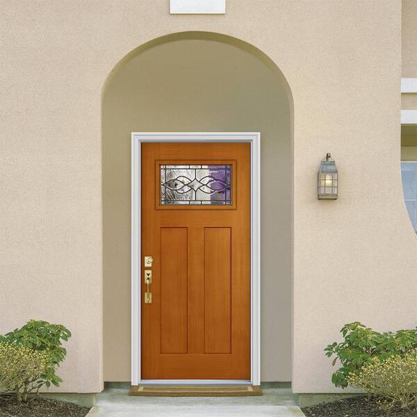 JELD-WEN 36 in. x 80 in. Saffron Right-Hand 1-Lite Craftsman