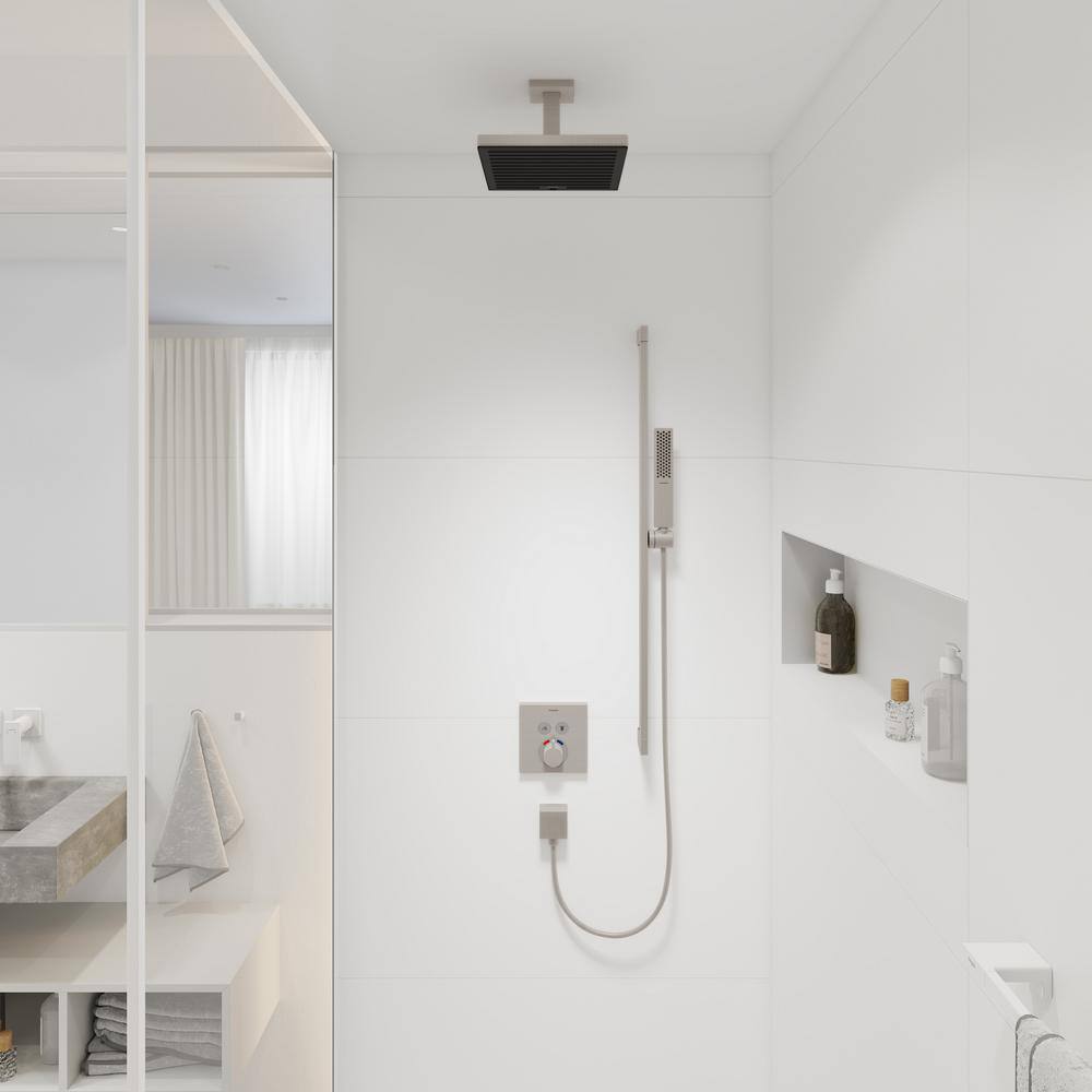 Brushed Nickel 4-inch Modern Shower Arm