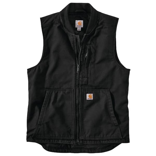 Carhartt Men's XX-Large Black Cotton Loose Fit Washed Duck Insulated ...