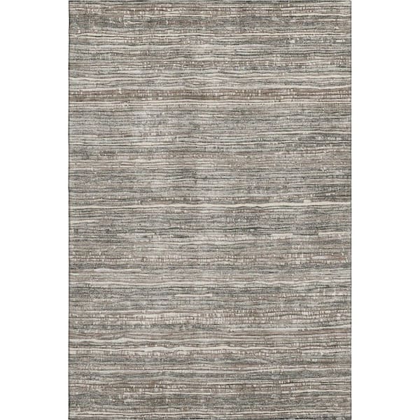 Mayfield Premium Machine Washable Abstract AMF1846 Beige 3 ft. x 4 ft. Area Rug