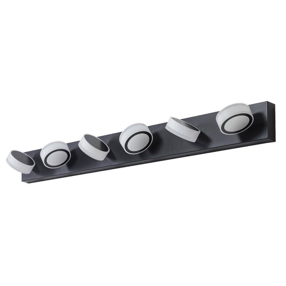 45 in. 6-Light Modern Black LED Vanity Light Bar with Acrylic Shades for Mirror, Shower, and Bathroom Decor price history on PriceWatchPro