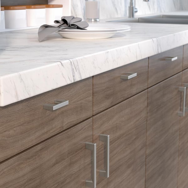 Armadale Collection 1-1/4 in. (32 mm) Modern Brushed Nickel Rectangular Cabinet Bar Pull