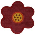 Fun Time Shape Pink Poppy 3 ft. x 3 ft. Area Rug