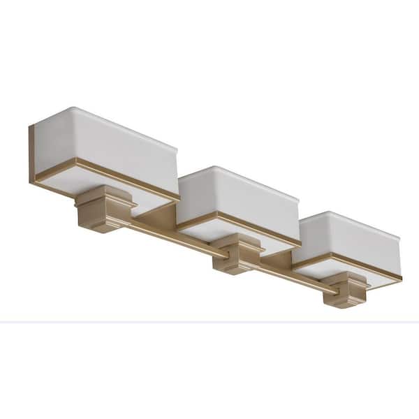AFX Sheridan 36 in. 3-Light Champagne Vanity Light
