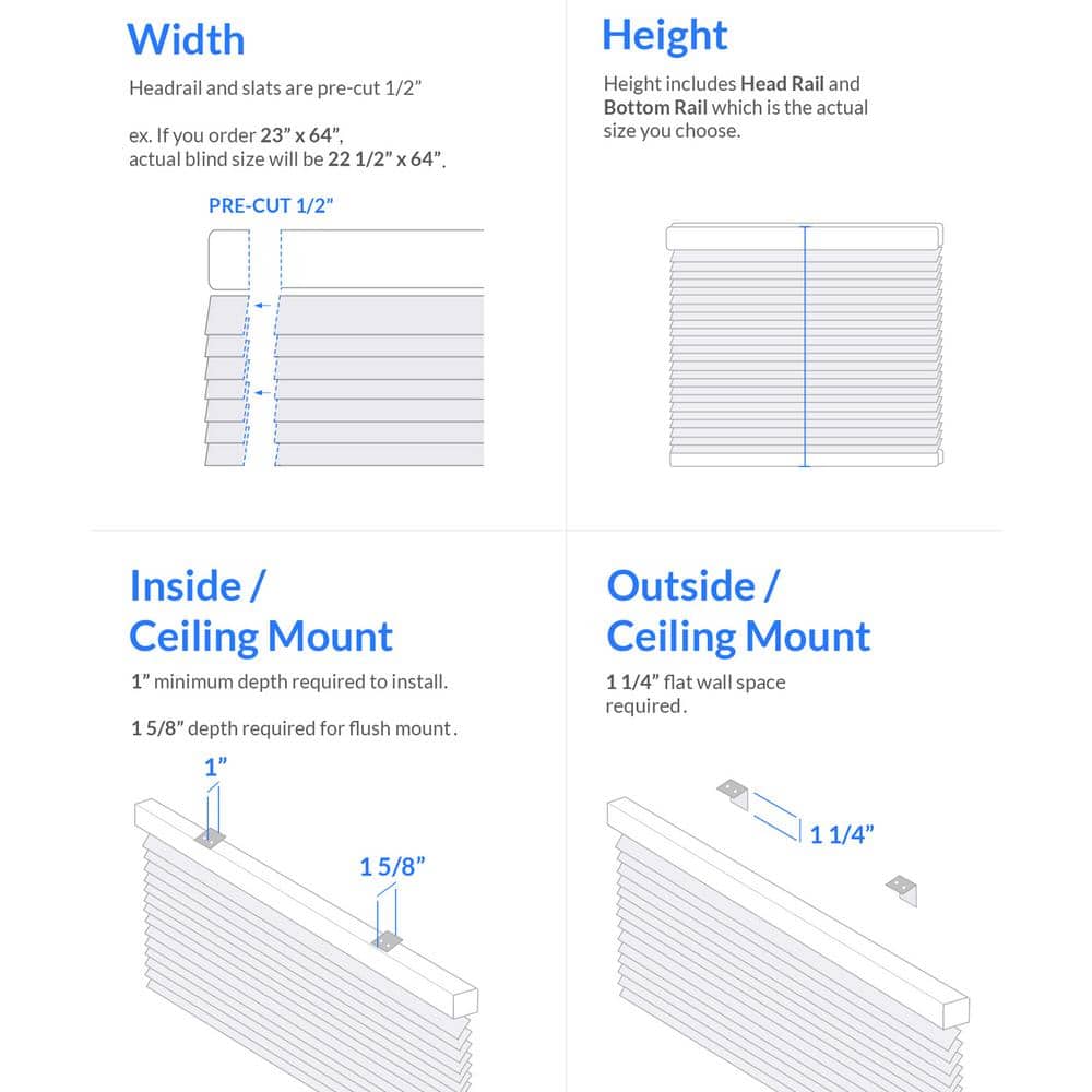 43" x 48" Alabaster Cordless Vinyl Blackout Mini Blinds