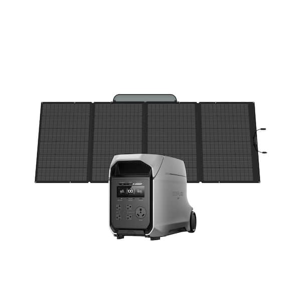 3600-Watt Delta 3 Ultra Plus with 400W Solar Panel, 3072Wh Capacity, Push-Button Start Battery Generator LFP