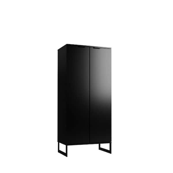 Manhattan Comfort Lexington 59.72 in. Black 4-Shelf Freestanding Bookcase  72552 - The Home Depot