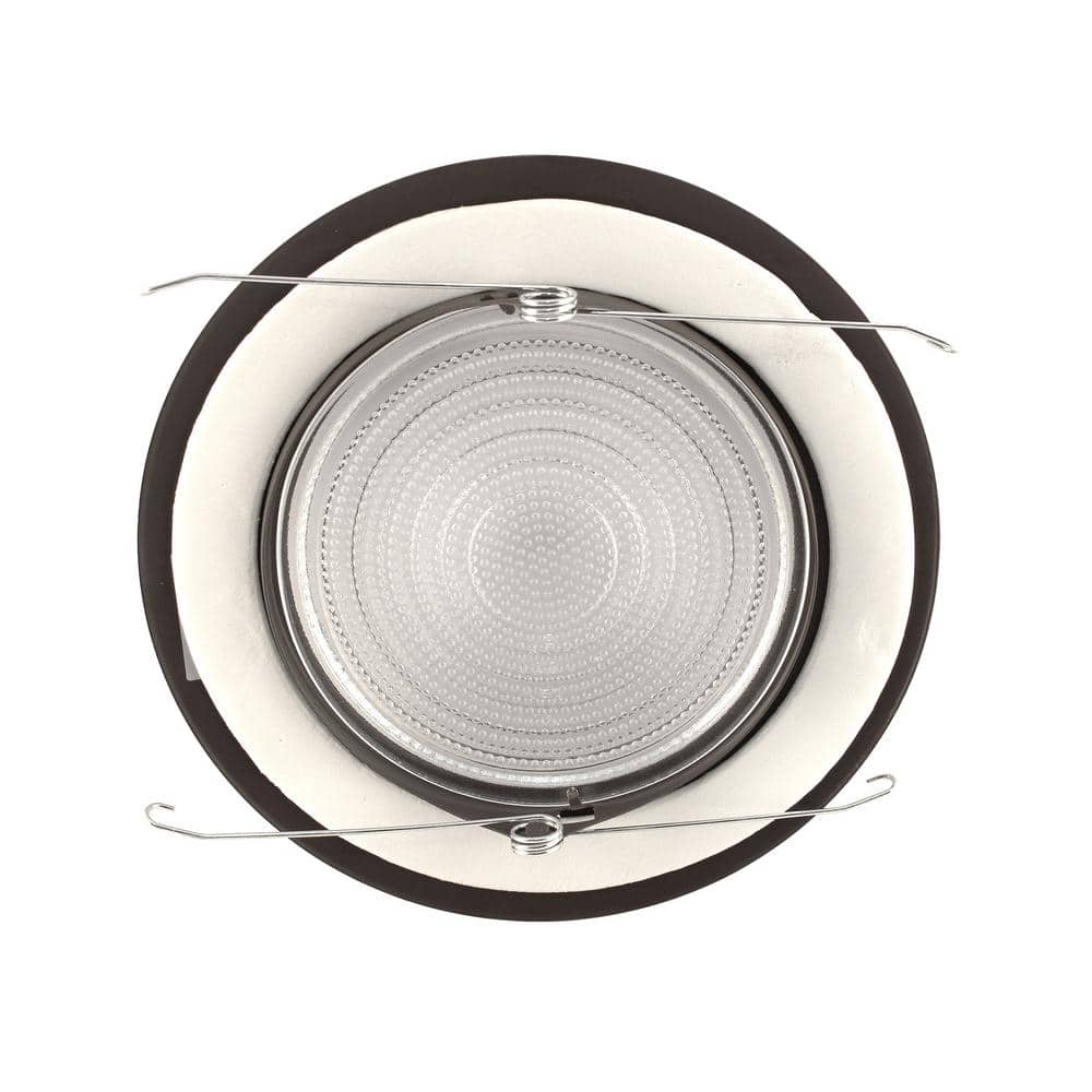Bronze Recessed Shower Trim with Glass Fresnel Lens