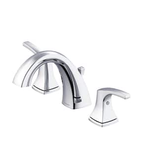 Vaughn 8 in. Widespread 2-Handle Bathroom Faucet with Metal Pop-Up Drain 1.2 GPM in Chrome