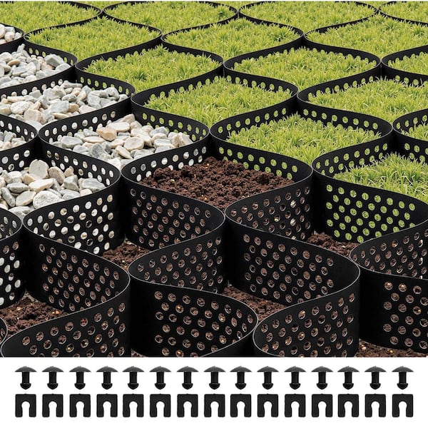 Geo Cell Ground Grid 9 ft. x 17 ft. 4 in. Thick HDPE Gravel Stabilization Plastic Grid, 1885 lbs. Paver