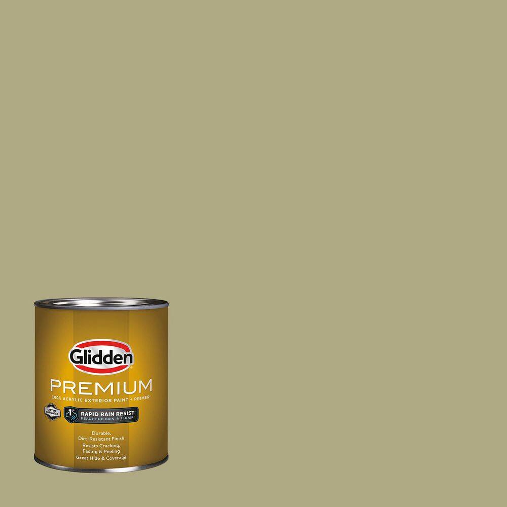 Glidden Premium 1 qt. PPG1113-4 Green Gray Mist Satin Exterior