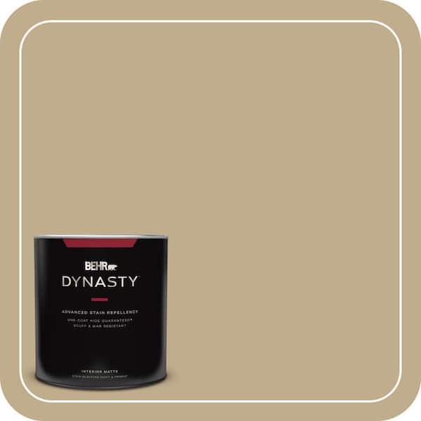 BEHR DYNASTY 1 qt. #PPU7-21 Woven Straw One-Coat Hide Matte Interior Stain-Blocking Paint and Primer