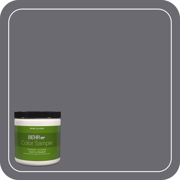 BEHR PREMIUM PLUS 8 oz. #T16-15 Charcoal Plum Semi-Gloss Interior/Exterior Paint & Primer Color Sample