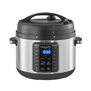 10-qt. Stainless Steel Express Crock Multi-Cooker Slow Cooker with Easy Release Steam Dial
