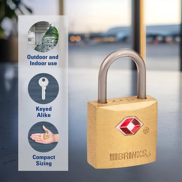 Brinks 7/8 in. (22 mm) Brass Keyed Lock (2-Pack) 171-20271 - The