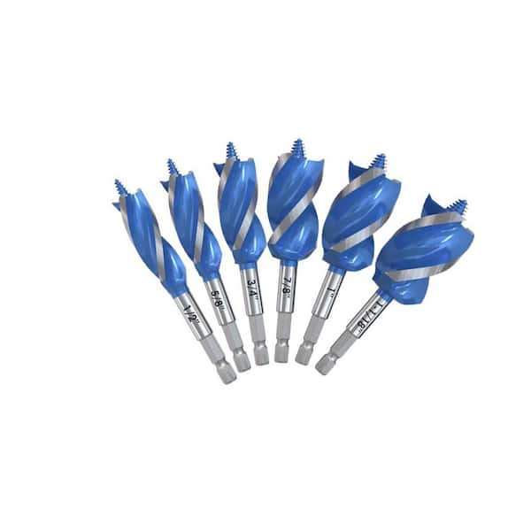 6-Piece Impact Ready Wood Auger Bit Set (1/2 in. - 1-1/8 in.)