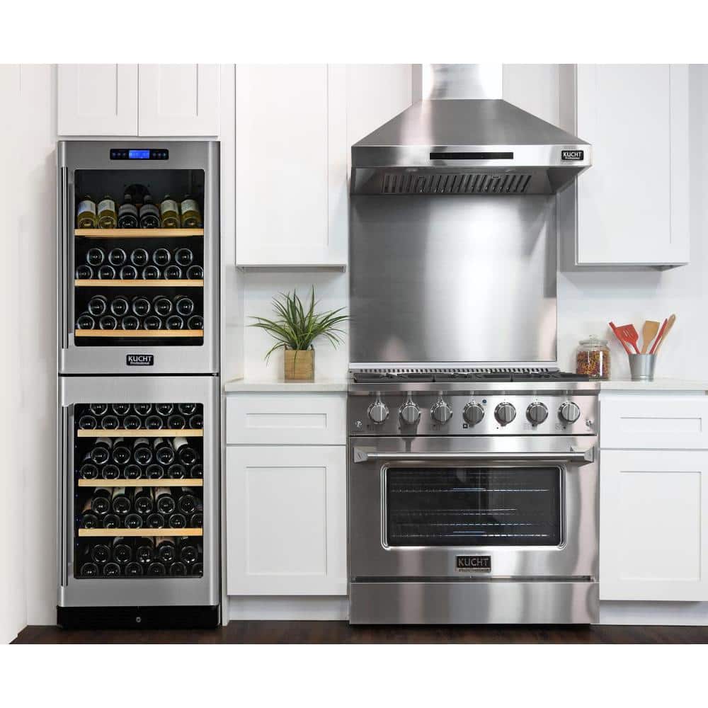 Kucht 36" Stainless Steel Propane Gas Range with Convection Oven