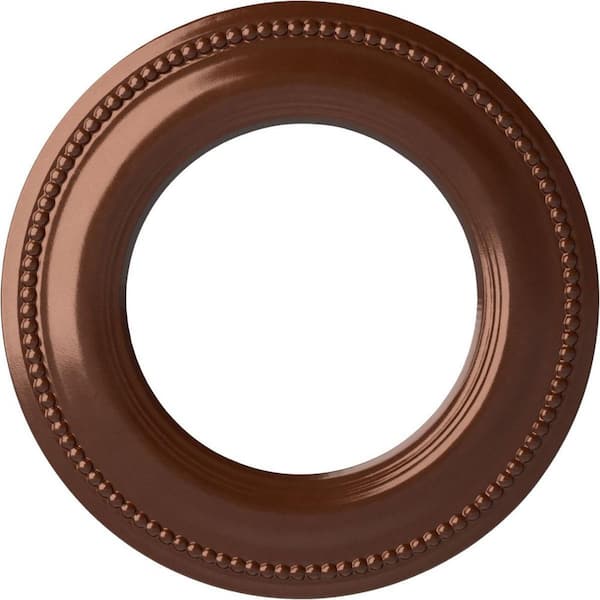 Ekena Millwork 3/4 in. x 13 in. x 13 in. Polyurethane Bradford Classic Ceiling Medallion, Copper Penny