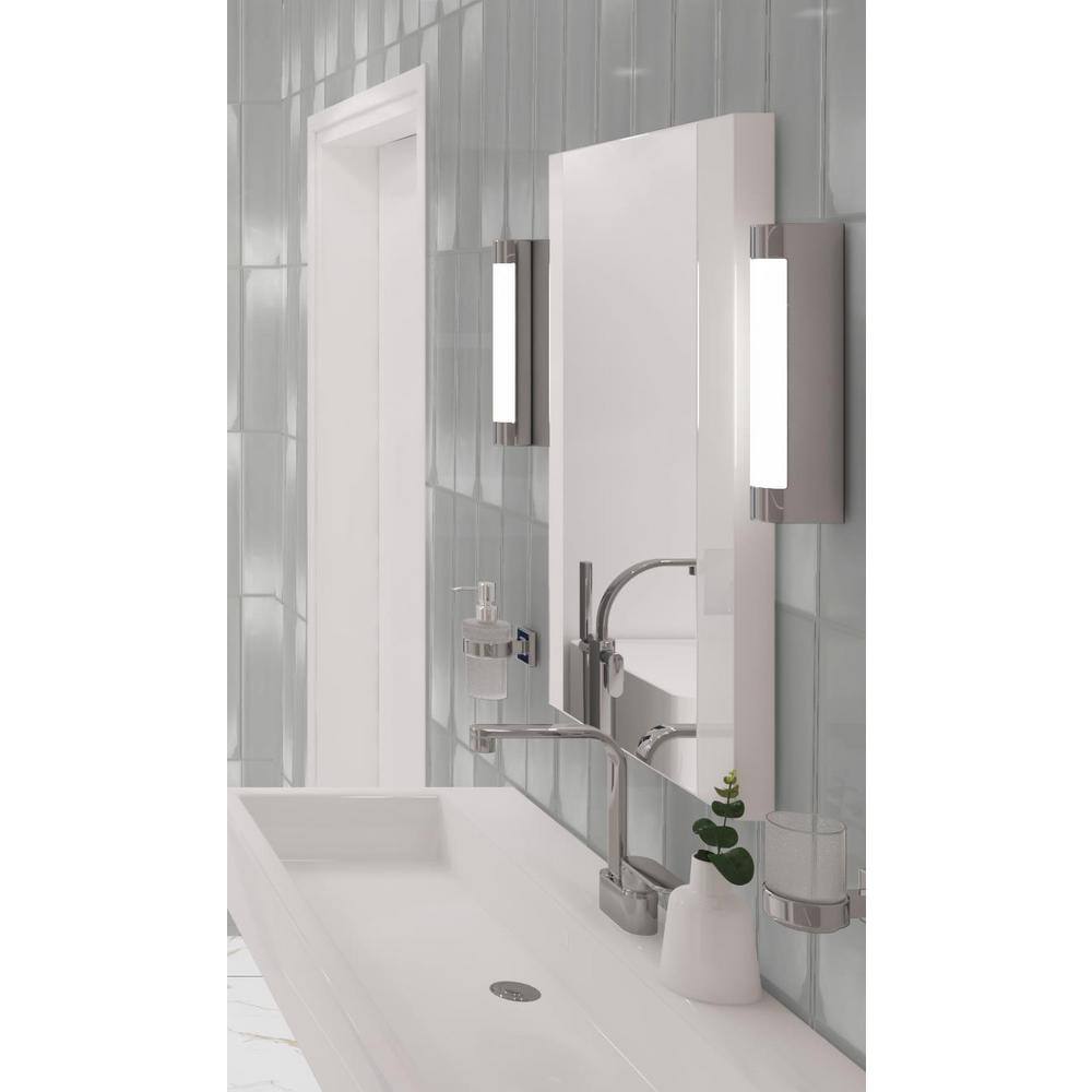 Perfecto Mirabella 4" x 16" Gray Glazed Ceramic Subway Tile