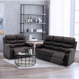 161.02 in. x 39.37 in. x 35.43 in. Three-Piece Diagonal Arm Sofa, Sofas Sectionals, 100% PU Leather Cover, with Footrest