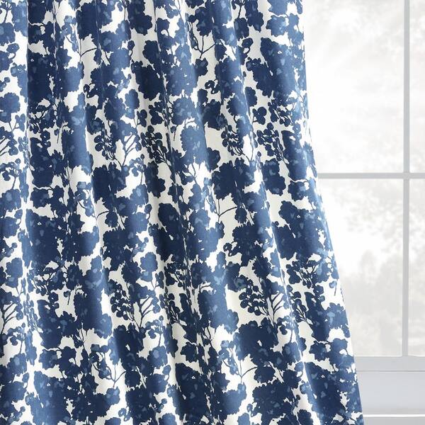 Belle Maison Blue Floral Drapery Fabric, Fabric Bistro, Columbia