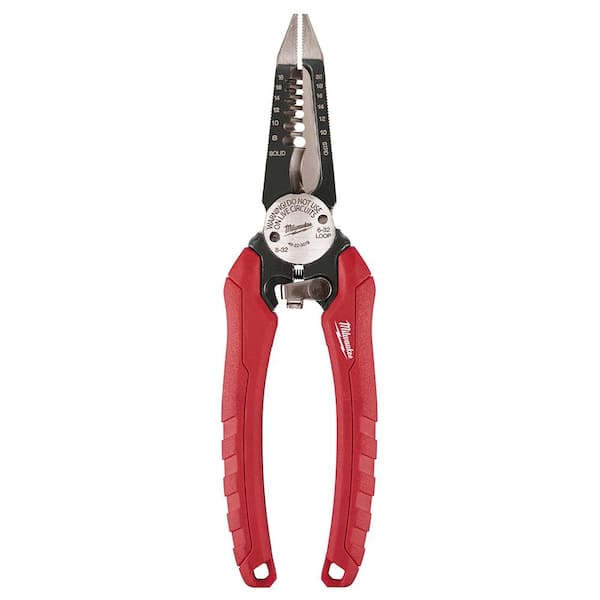 Milwaukee 7.75 in. Combination Electricians 6-in-1 Wire Stripper/Cutter Pliers