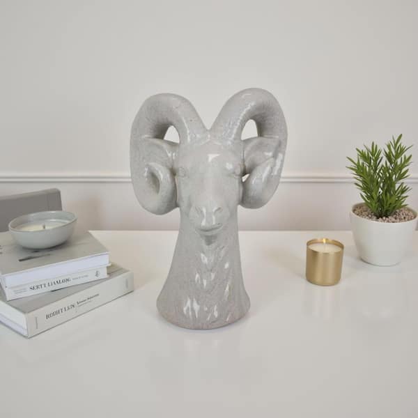 Morden White 10 in. x 13.5 in. Ceramic Strong Ram Head