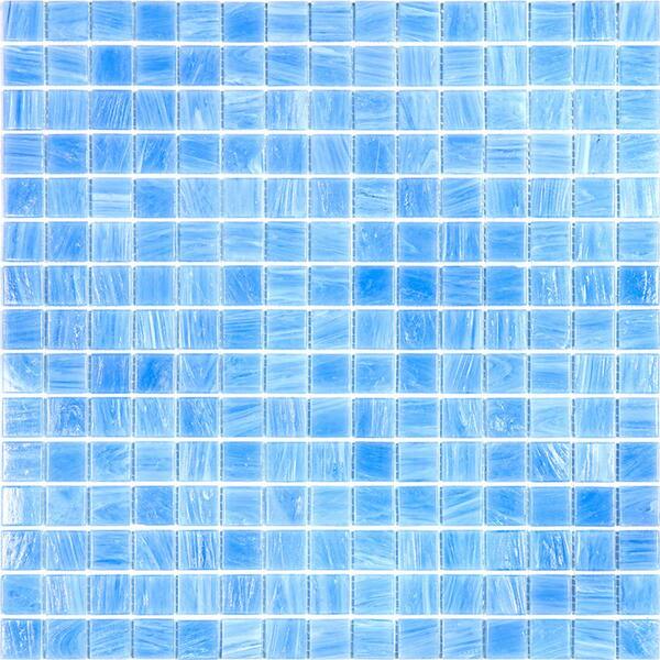 Apollo Tile Celestial Deap Sea Blue 12-in x 12-in Glossy Glass Uniform Squares Floor and Wall Tile (20-sq. ft/ Carton)