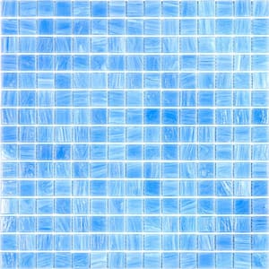 Celestial Glossy Light Sea Green 12 in. x 12 in. Glass Mosaic Wall and Floor Tile (20 sq. ft./case) (20-pack)