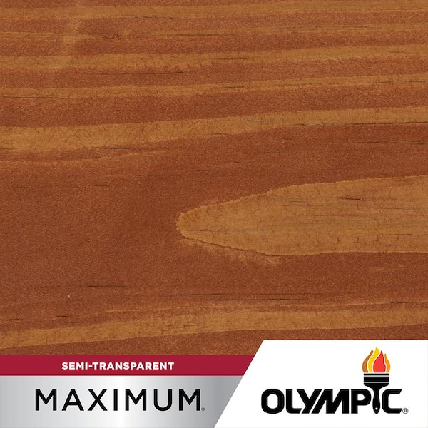 Olympic Maximum 1 gal. Redwood Semi-Transparent Exterior Ready to Use Stain and Sealant in One Low VOC