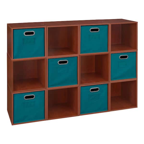 Niche 39 in. H x 52 in. W x 13 in. D Wood 12- Cube Organizer
