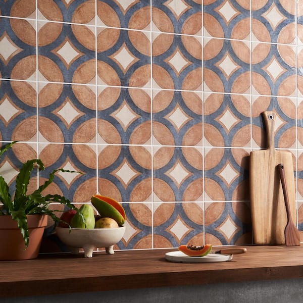 Ivy Hill Tile Angela Harris Sicilia Circles Cotta 7.87 in. x