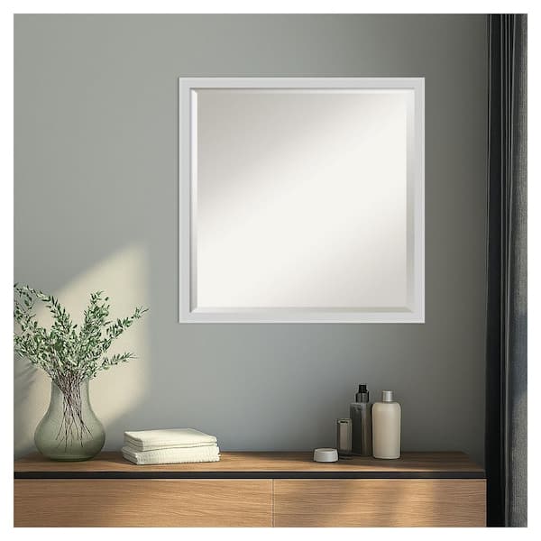 Amanti Art Lila Silver 22.5 in. x 22.5 in. Beveled Traditional