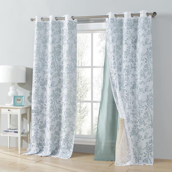 Duck River Heidilee 40 in. W x 84 in. L Polyester Window Panel in Juniper