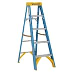 Werner 5 ft. Fiberglass Step Ladder with 250 lb. Load Capacity Type I ...