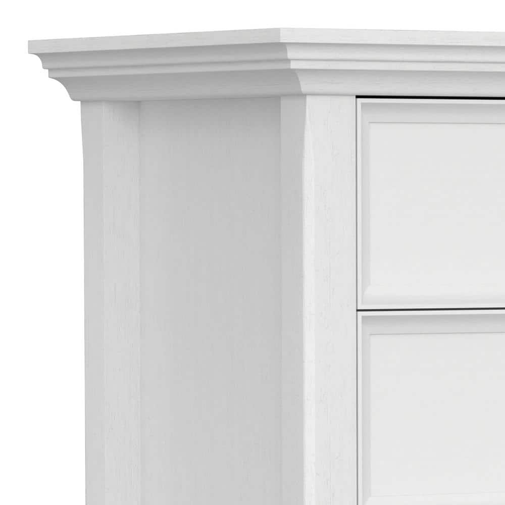 Amherst Solid Wood White 2-Drawer Bedside Table